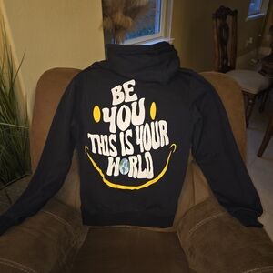 Black Hoodie With Silicone Print